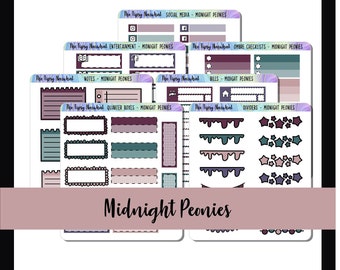 Functional Planner Sticker Set, Functional Planning, Functional Journaling, Functional Stickers, Quarter Boxes, Dividers, Notes, Tracking