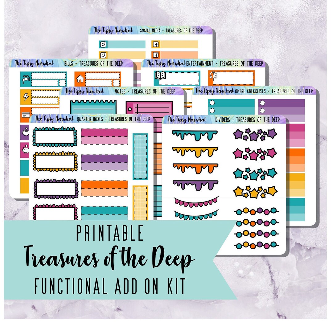 Printable Functional Stickers, Planner Stickers, Digital Download ...