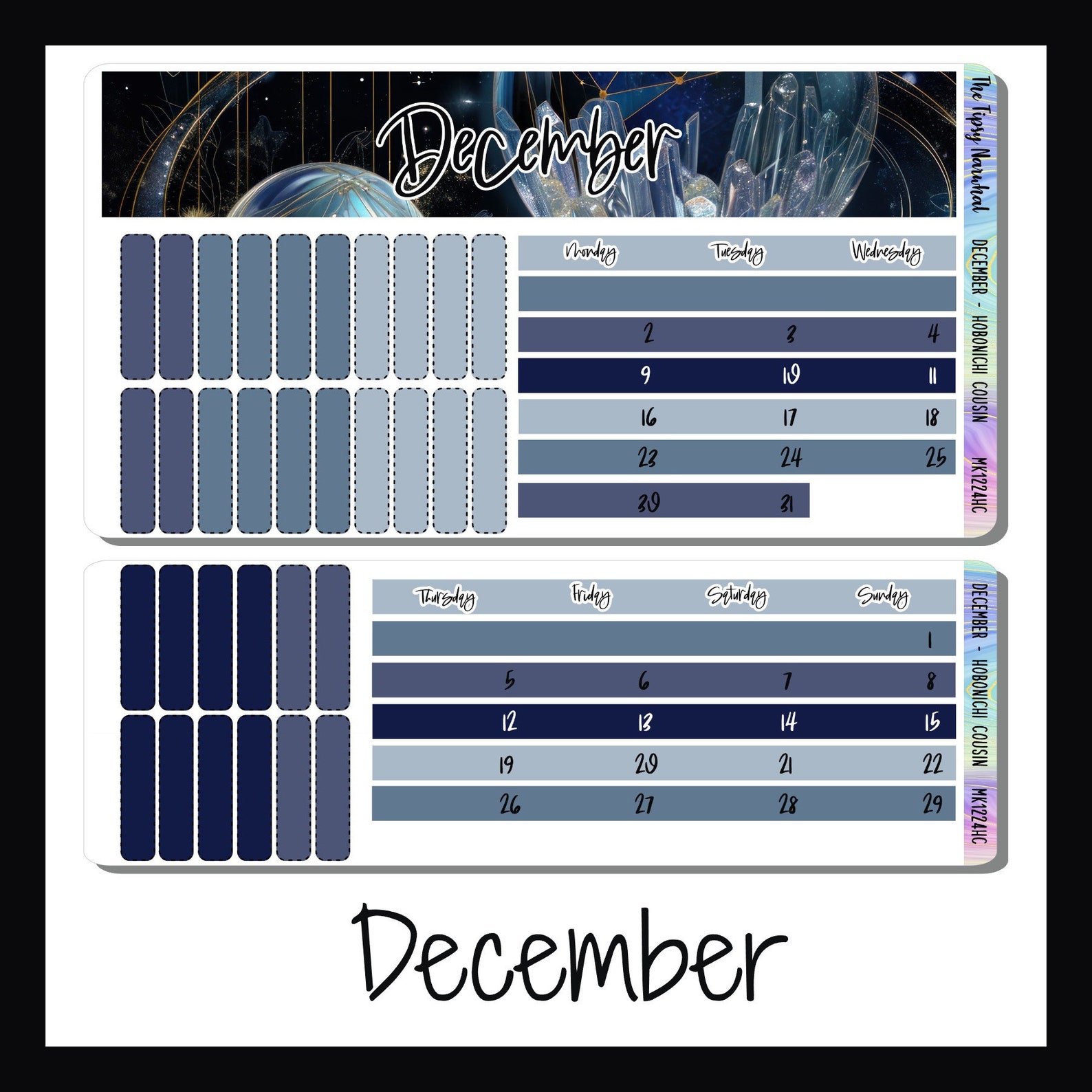 Printable Hobonichi Cousin Monthly Kit, A5 Planner, Hobonichi Cousin ...