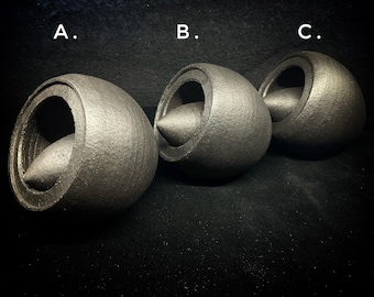 Vaina de semillas en gres negro pulido