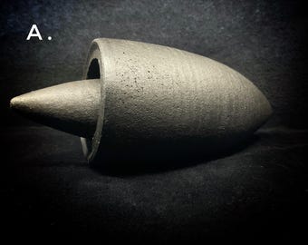 Calamar sigiloso en gres negro - hecho a mano