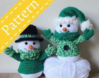 Snowman crochet pattern - PDF file - beginner friendly