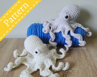 Octopus crochet pattern - realistic - wall hanging - PDF file