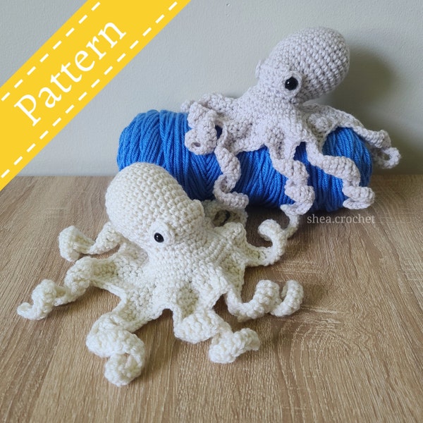 Octopus crochet pattern - realistic - wall hanging - PDF file