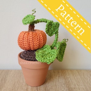 Pumpkin plant crochet pattern - PDF file