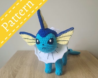 Vaporeon crochet pattern - PDF file