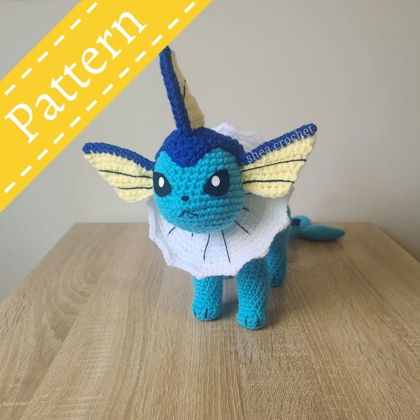 Vaporeon crochet pattern - PDF file