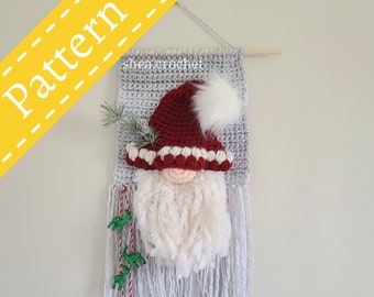Gnome wall hanging crochet pattern - PDF file