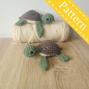 Sea turtle crochet pattern - PDF file - beginner friendly