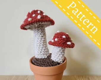 Mushroom crochet pattern - PDF file