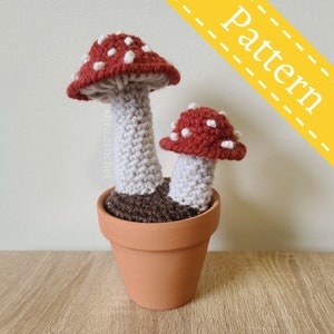 Mushroom crochet pattern - PDF file