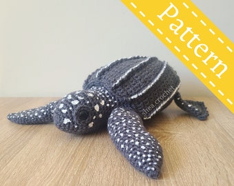 Leatherback sea turtle crochet pattern - PDF file