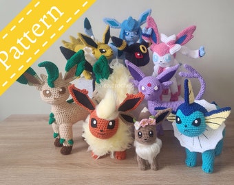 Eeveelutions crochet pattern bundle - PDF file