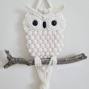 Owl crochet pattern PDF file wall hanging image 4