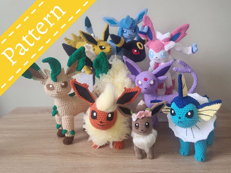 Eeveelutions crochet pattern bundle PDF file image 1