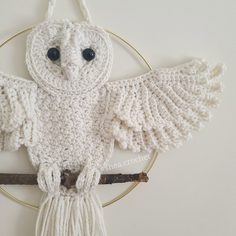 Barn owl wall hanging crochet pattern PDF file image 4