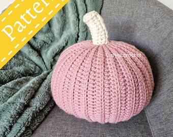 Pumpkin pillow crochet pattern - PDF File