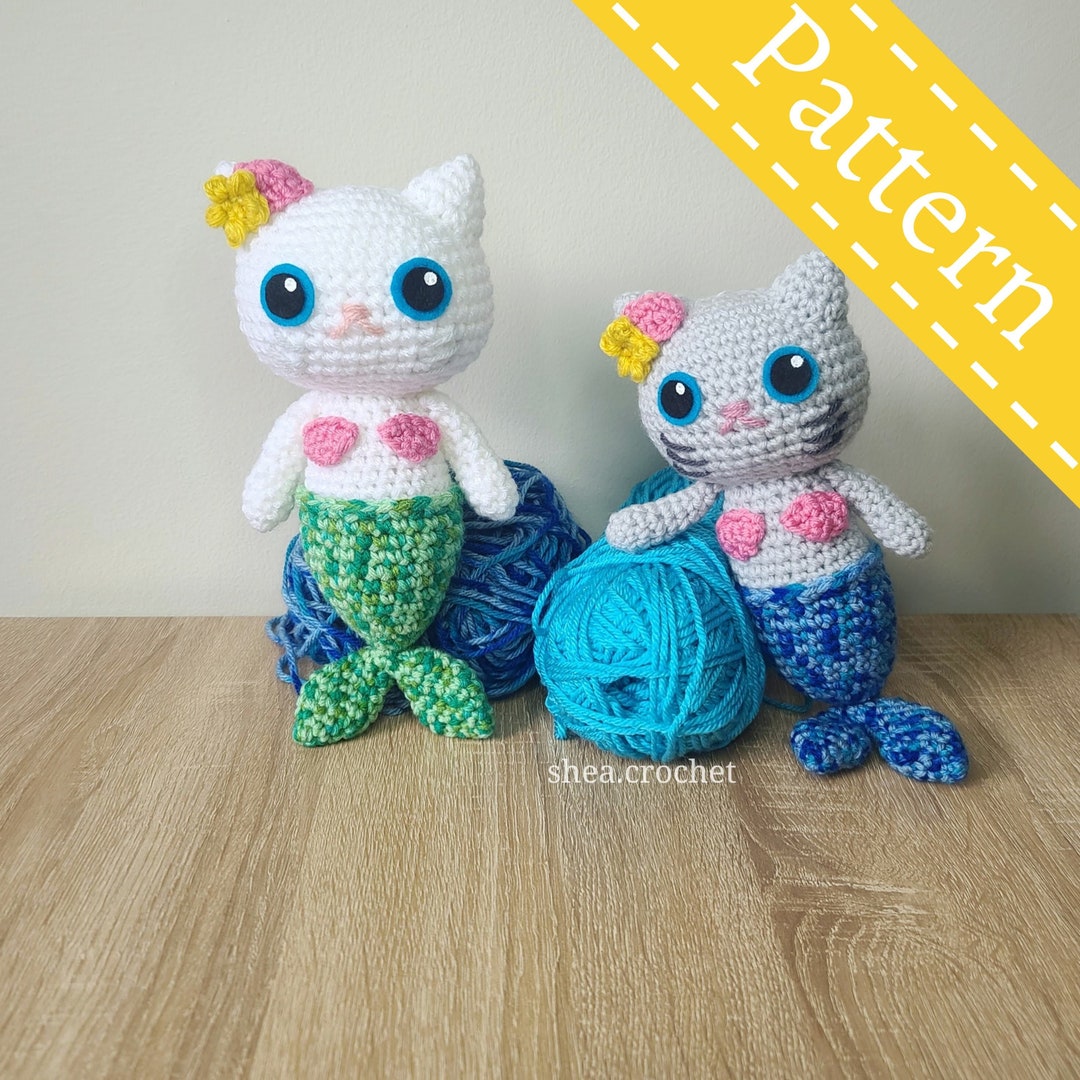 Mermaid Cat Crochet Pattern - PDF File - Beginner Friendly - Etsy