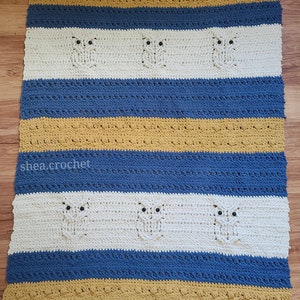 Night owl blanket crochet pattern PDF file image 3