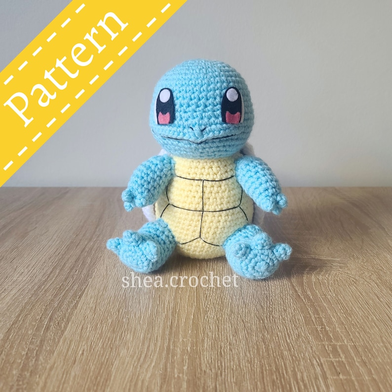 Squirtle crochet pattern PDF file image 1