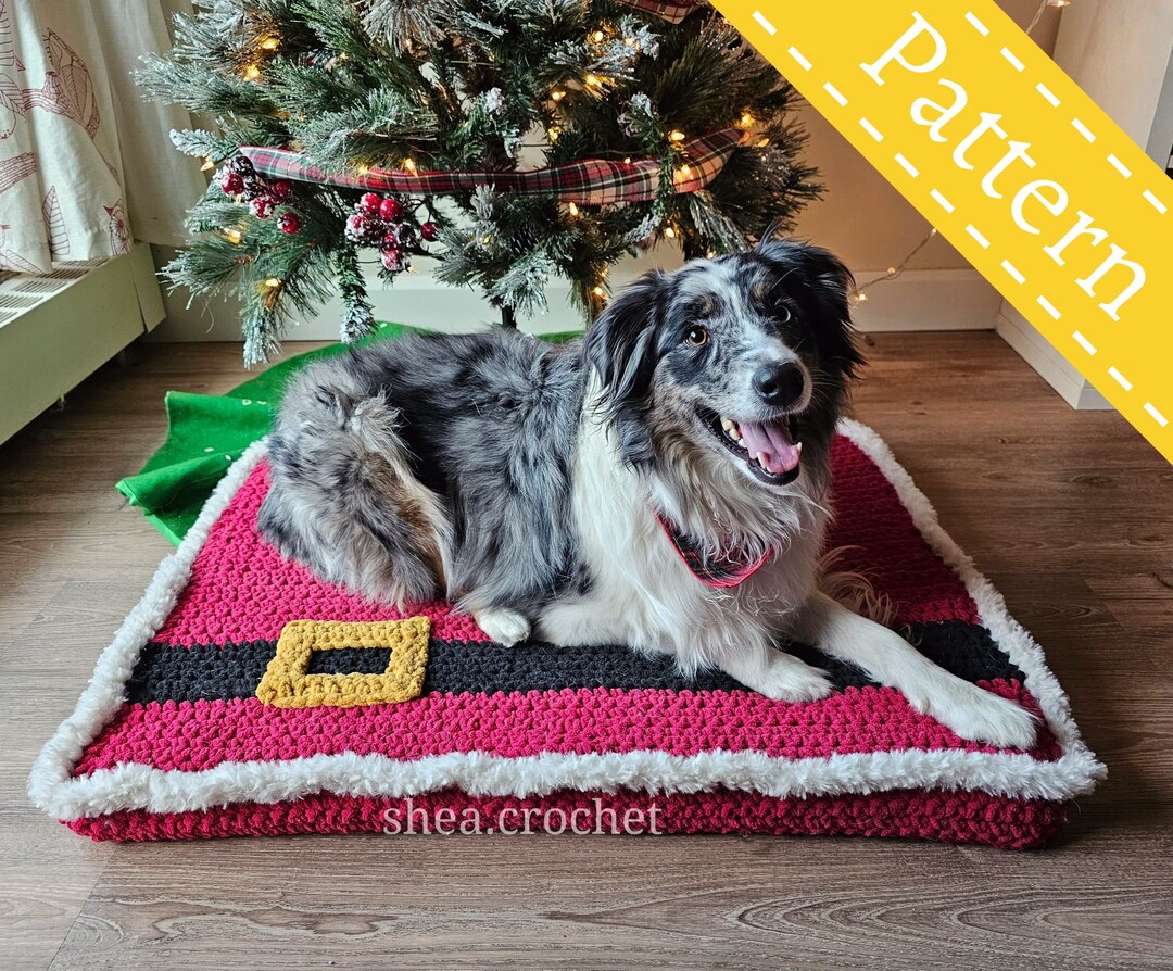 Christmas Dog Bed Crochet Pattern PDF File Etsy