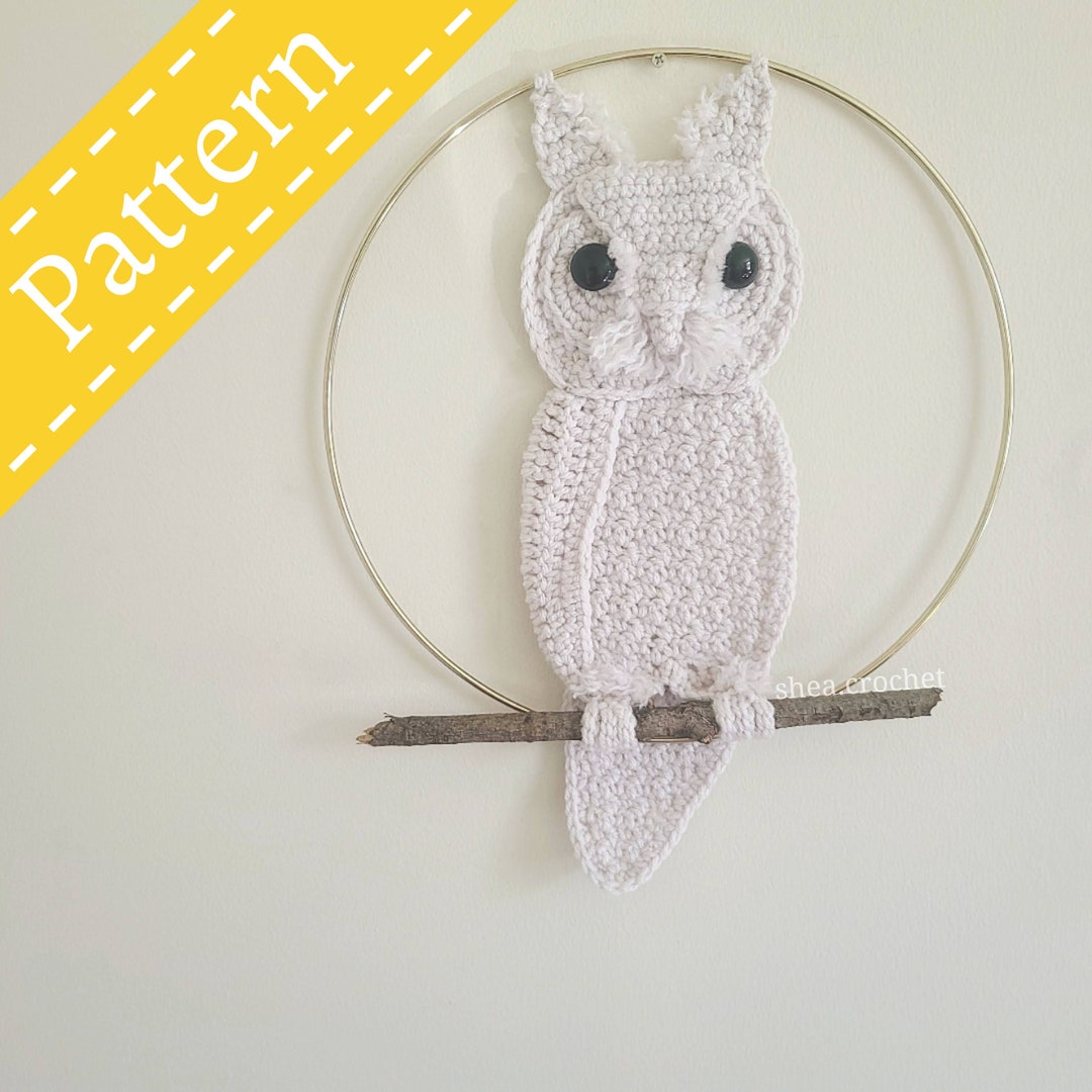 Screech Owl Wall Hanging Crochet Pattern - PDF File - Etsy