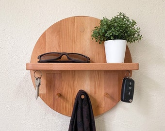 Entryway Organizer, Key Holder with Shelf, Entryway Shelf, Coat Rack Wall Mount, Entryway Organization