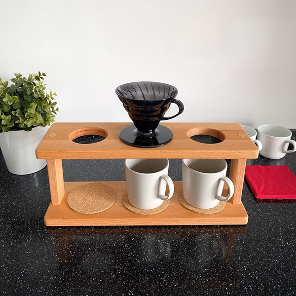 Triple Pour Over Coffee Stand, V60 Coffee Stand, Handmade Coffee Stand