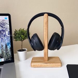 Wooden Headphone Holder, Headphone Stand, Headphone Hanger 