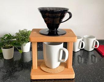 Pour Over Coffee Stand, V60 Coffee Stand, Aeropress Stand, Handmade Coffee Stand