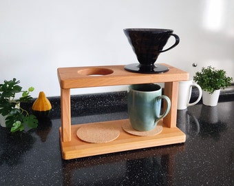 Dual Pour Over Coffee Stand, V60 Stand, Handmade Coffee Stand