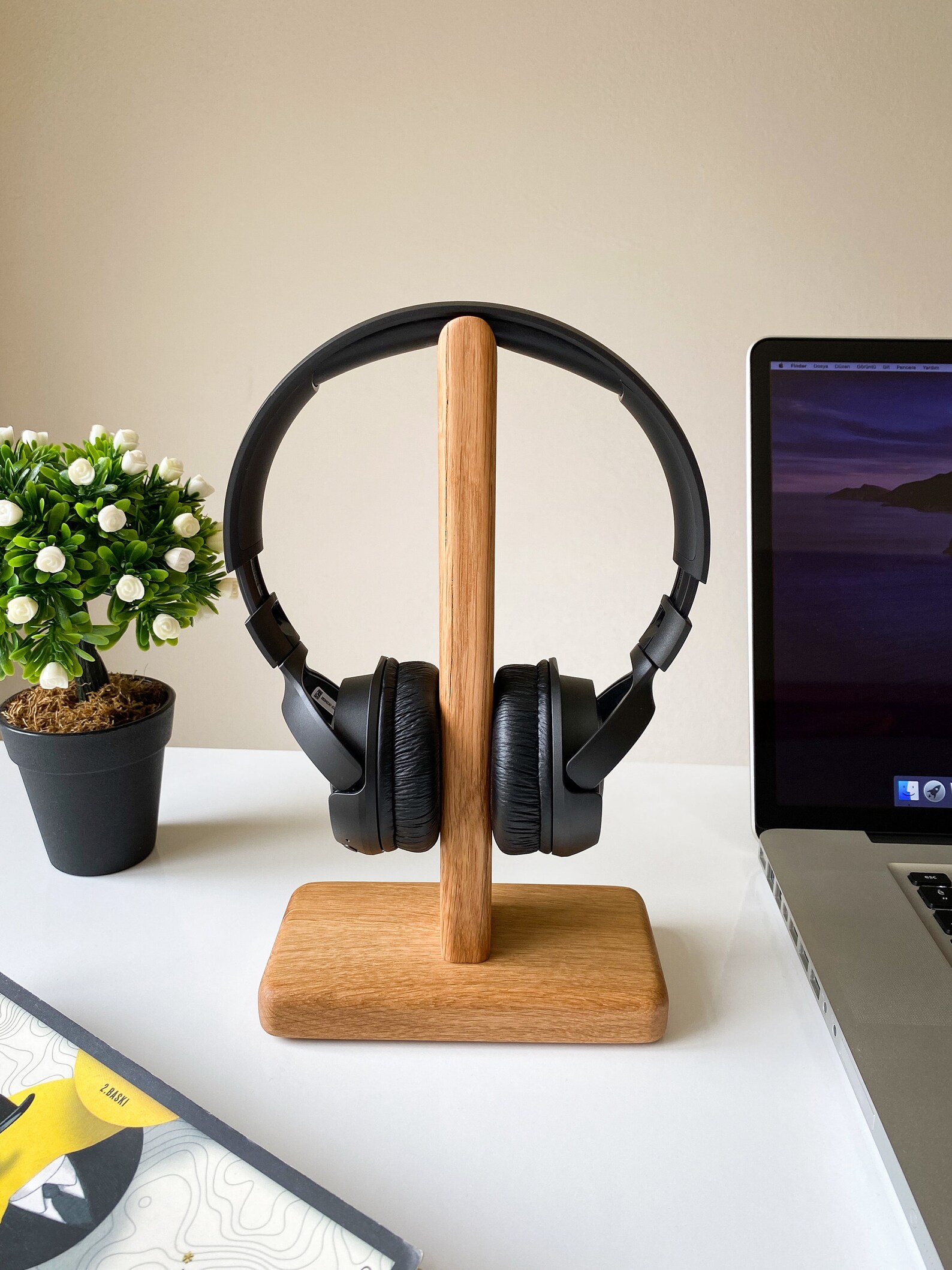 Wooden Headphone Stand Headphone Stand Wood Headphone Holder Etsy