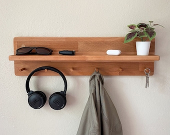 Coat Rack with Shelf, Wall Mount Coat Rack, Entryway Organization