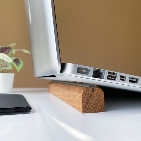 Minimalist Laptop Riser, Laptop Stand, Wooden MacBook Stand