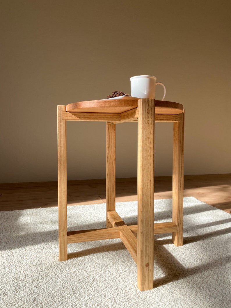 Side Table Round Side Table Small Coffee Table End Table Etsy