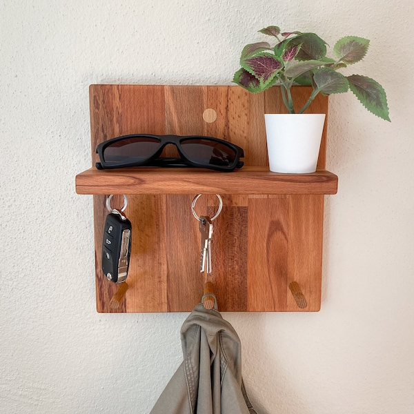 Entryway Organizer, Key Holder with Shelf, Entryway Shelf, Coat Rack Wall Mount, Entryway Organization