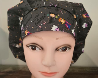 Villains (5 prints) surgical scrub bouffant hat