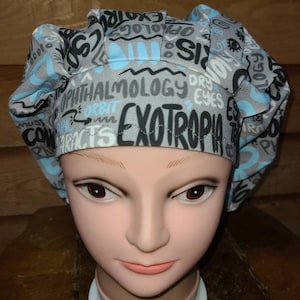 Eye Surgery, Retina, Cornea, ophthalmology surgical scrub bouffant hat