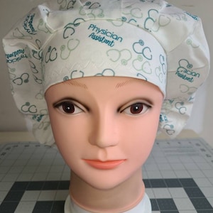 Physician Assistant surgical scrub bouffant hat