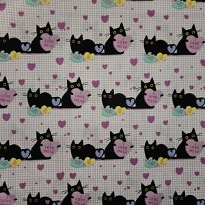 Valentines Kitties surgical scrub bouffant hat