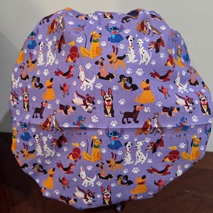 Cats and dogs in Movies (2 prints) surgical scrub bouffant hat dogs
