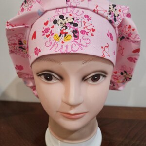 Cartoon Love (3 prints) surgical scrub bouffant hat