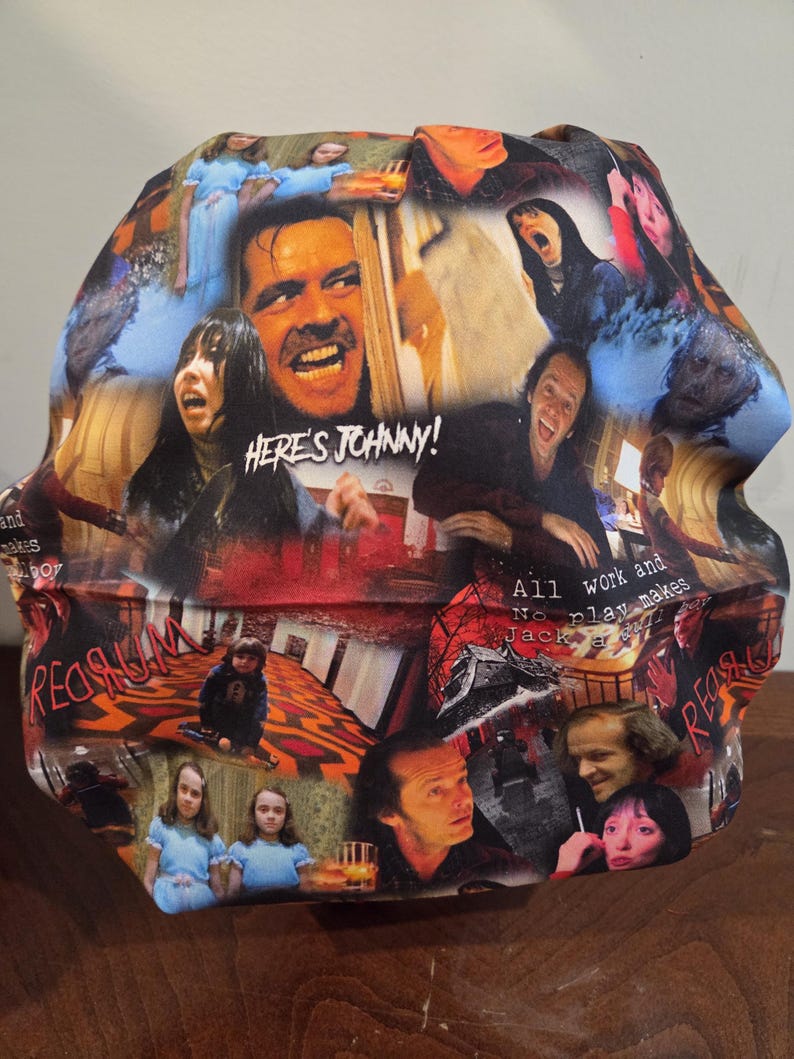 Redrum, Scary Movie (3 prints) surgical scrub bouffant hat Movie scenes