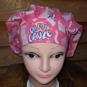 Oh My Gauze! Surgical Tech surgical scrub bouffant hat