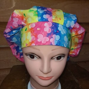 Butterflies (2 prints) surgical scrub bouffant hat