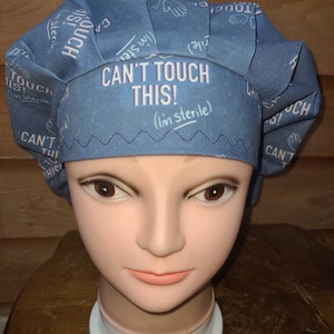 No Touch, Im Sterile (2 prints) surgical scrub bouffant hat