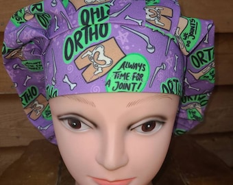 Orthopedics, Joints, Bones (2 colors) surgical scrub bouffant hat