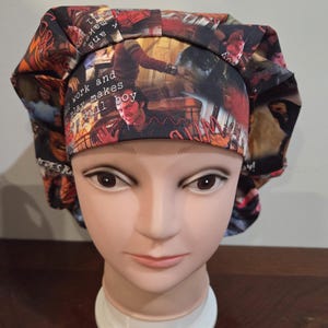 Redrum, Scary Movie (3 prints) surgical scrub bouffant hat image 1