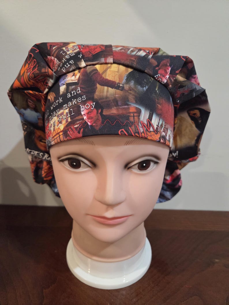 Redrum, Scary Movie (3 prints) surgical scrub bouffant hat image 1