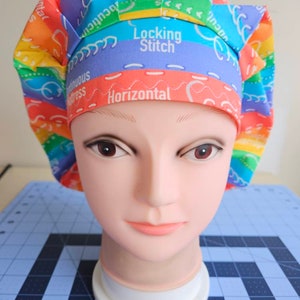 Surgical Assistant Stitches surgical scrub bouffant hat